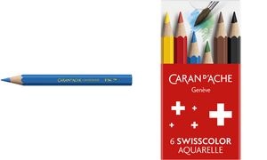 CARAN D'ACHE 1/2 Buntstifte Swisscolor Aquarelle, 6er Karton