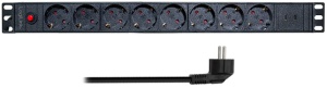 LogiLink 19" Steckdosenleiste 8-fach, Überspannungsschutz