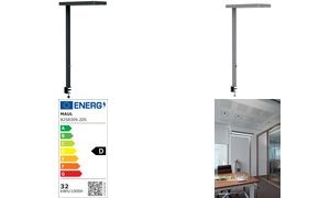 MAUL LED-Tischleuchte MAULjuvis sensor, silber, mit Klemmfuß