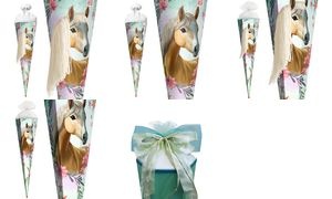 ROTH Schultüte "Pferd Bella", rund, 700 mm, mit Wollmähne