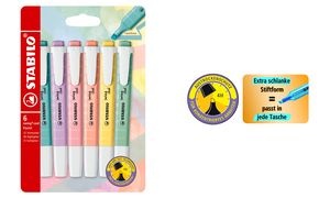 STABILO Textmarker swing cool Pastel Edition, 6er Kartonetui