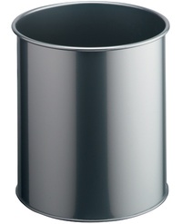 DURABLE Papierkorb METALL, rund, 15 Liter, anthrazit