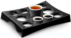 CEP Becherträger, für 11 Becher, schwarz, aus Polystyrol