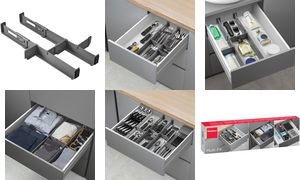 metaltex Schubladen-Organizer Multi-Fit, ABS, grau