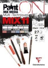Clairefontaine Zeichenpapierblock PAINT'ON MIX11, DIN A5