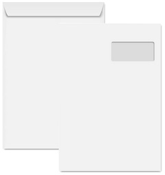 Clairefontaine Versandtaschen C4, 229 x 324 mm, weiß