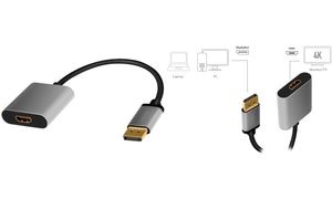 LogiLink DisplayPort - HDMI Adapterkabel, 0,15 m