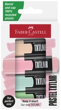 FABER-CASTELL Mini-Textmarker TXTLNR, 4er Kartonetui