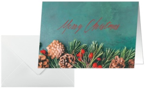 sigel Weihnachtskarte "Green Christmas", A6 quer (A5)