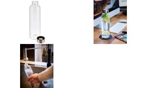 APS Trinkflasche, aus Glas, 0,55 Liter, transparent