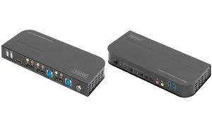 DIGITUS KVM Switch, 2-Port, 2 x DP in, 1 x DP/HDMI out