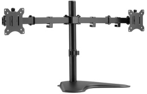 LogiLink Doppel-Monitorarm mit Standfuß, Armlänge: 390 mm