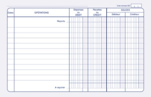 ELVE Carnet de position de compte, 114 x 156 mm