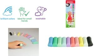 Kores Kinderknete "PLASTILINA Pastell", 10 Pastellfarben