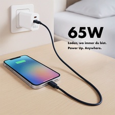 LogiLink USB-Steckdosenadapter, 1x USB-A, 1x USB-C, 65 Watt