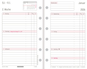 CHRONOPLAN Wochenplan 2027, 1 Woche/2 Seiten, Mini, Zeile