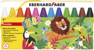 EBERHARD FABER Dreikant-Wachsmalkreide COLORI,12er Kartonbox