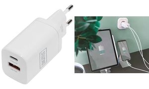DIGITUS USB-Ladegerät, 1x USB-A / 1x USB-C, 30 Watt, weiß