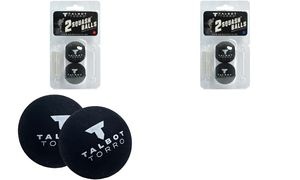 TALBOT torro Squashball, schwarz/gelb, extra langsam, 2er