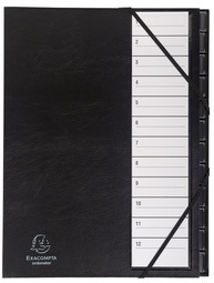 EXACOMPTA Ordnungsmappe Ordonator, 12 Fächer, schwarz
