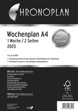 CHRONOPLAN Wochenplan 2025, 1 Woche/2 Seiten, DIN A4