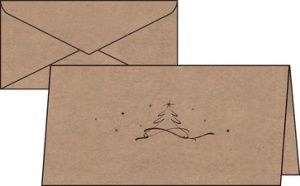 sigel Weihnachtskarte "Christmas tree", DIN lang (2/3 A4)