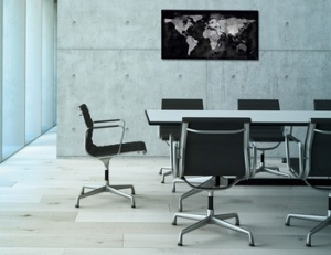 sigel Glas-Magnettafel Artverum "World Map", 910 x 460 mm