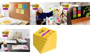 Post-it Haftnotizen super sticky notes, 76 x 76mm, ultragelb