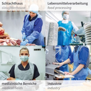 HYGOSTAR LDPE-Latzschürze, 35 my, glatt, weiß