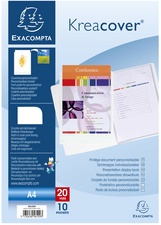 EXACOMPTA Sichtbuch Kreacover, PP, DIN A4, 20 Hüllen, weiß
