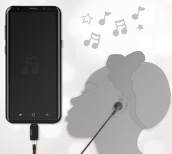 LogiLink USB-C - Audio-Adapter, schwarz