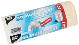 STARPAK Mülleimerbeutel LDPE, mit Zugband, 60 Liter, grau