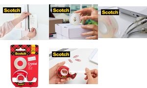 Scotch Klebefilm Crystal Clear, im Handabroller, Promo Pack