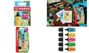 STABILO Textmarker BOSS MINI Animal Vibes, 3er Kartonetui