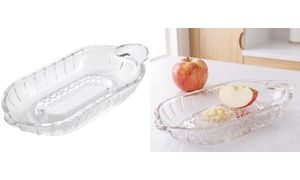 metaltex Küchenreibe/Apfelreibe aus Glas, transparent