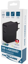 ANSMANN USB-Steckdosenadapter HOME CHARGER 247PD, schwarz