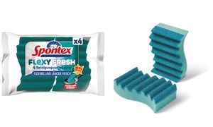 Spontex Reinigungsschwamm Flexy Fresh, 4er Pack
