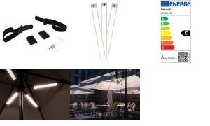 Securit Akku LED-Sonnenschirmleuchte BERLIN, weiß