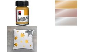 Marabu Textillfarbe "Textil Metallic", 15ml, metallic-silber