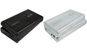 LogiLink 3,5" SATA Festplatten-Gehäuse, USB 3.0, silber