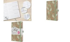 sigel Buchkalender Jolie Pure 2026 "Sparkle Leaves", A5