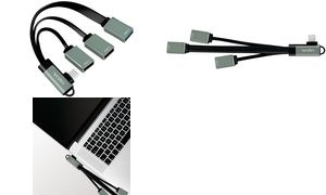 LogiLink USB-C Hub mit gewinkeltem Stecker, 4 Port