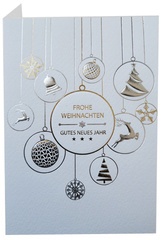 RÖMERTURM Weihnachtskarte "Weiße Kugeln"