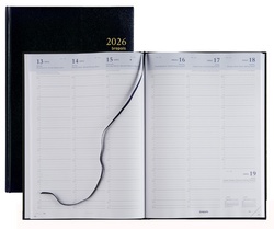 Brepols Buchkalender "OMEGA 30" 2026, 210 x 290 mm, schwarz