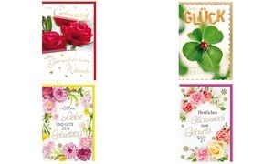 SUSY CARD Geburtstagskarte "Gerberakranz"