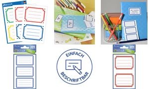 ZDesign SCHOOL Buchetiketten "Rahmen", farbig