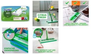 Swiffer Wet Wischtücher Antibakteriell Nachfüllpackung, 20er