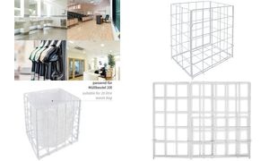 HYGOCLEAN Abfallkorb, Drahtgestell, 20 Liter, weiß