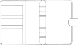 CHRONOPLAN Terminplaner "Standard Midi Einsteiger", schwarz