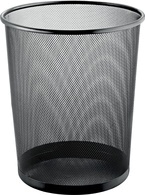 helit Papierkorb "the circle network", 15 Liter, silber